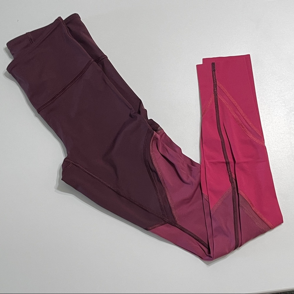 Lululemon Fast And Free Color Block Leggings - image 1